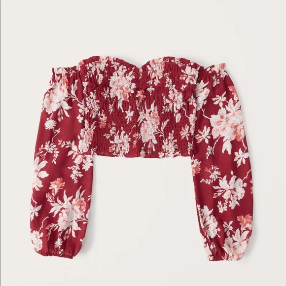 Abercrombie and Fitch Off the Shoulder Floral Top - Picture 1 of 5